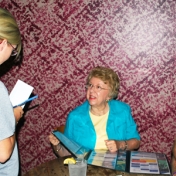 Dr. and Mrs. John Davidson order lunch at an EKURA bimonthly meeting