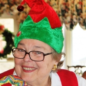 Dot Kirkpatrick brings a touch of Christmas to the annual EKURA Christmas Party