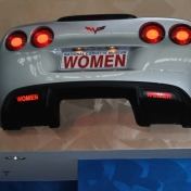 Corvette sign for women's restroom