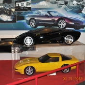 corvettes on display