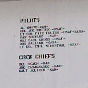 names of some pilots and crew chiefs