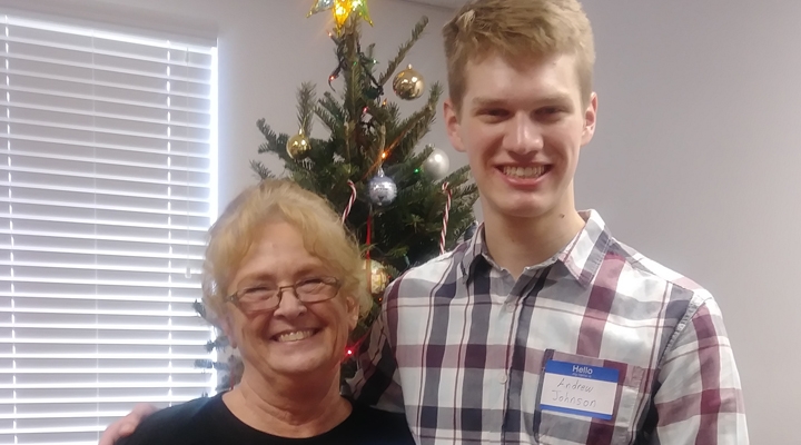 Scholarship Recipient Drew Johnson and Grandmother Debra Shepherd